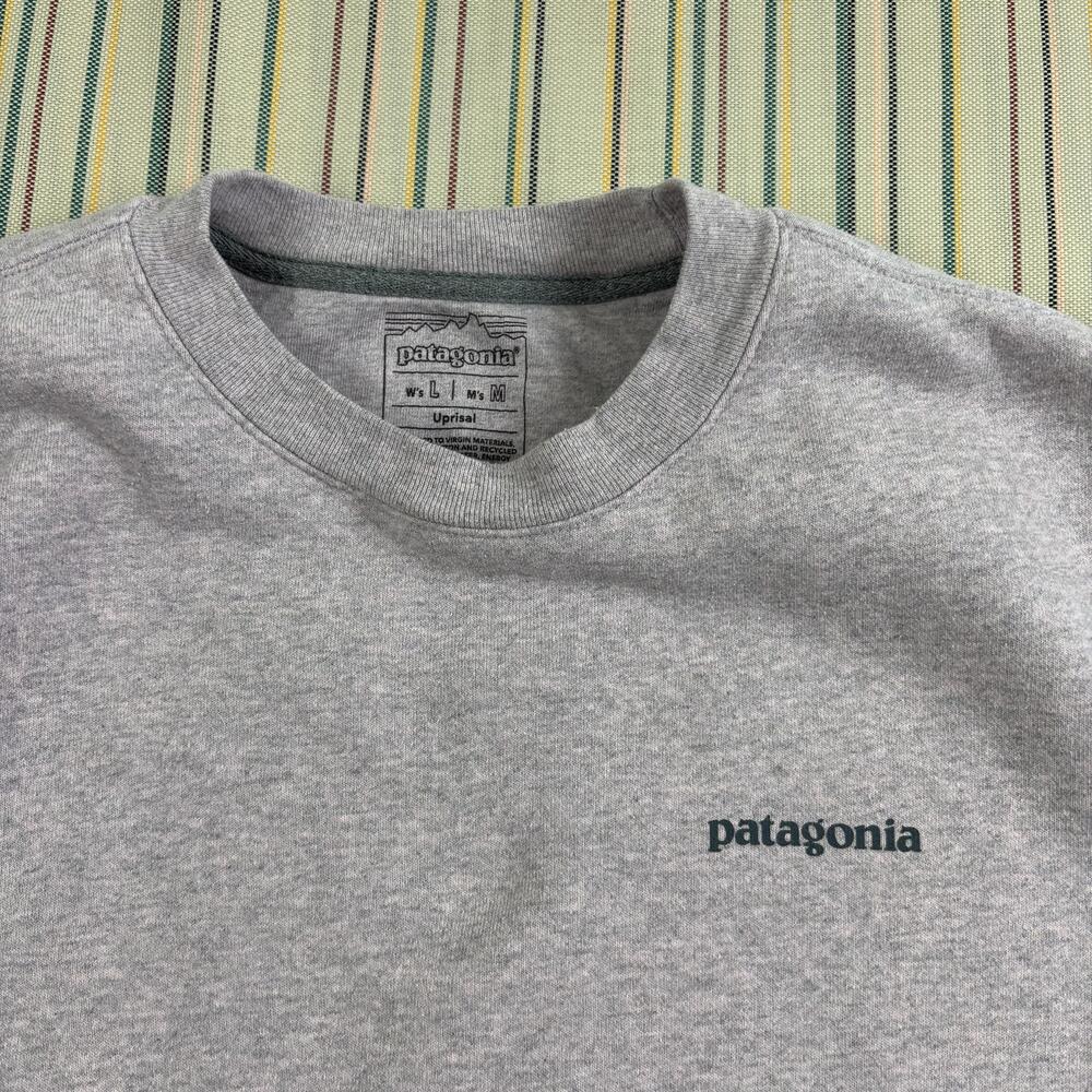 Patagonia Sweatshirt Mens Medium Gray Uprisal Fleece Crewneck Pullover Warm - Picture 3 of 13